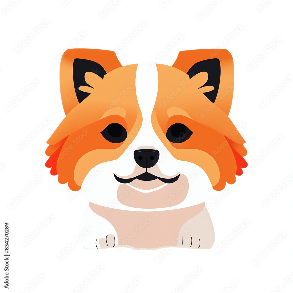 cute little dog in minimal cartoon style cute little dog in minimal cartoon style