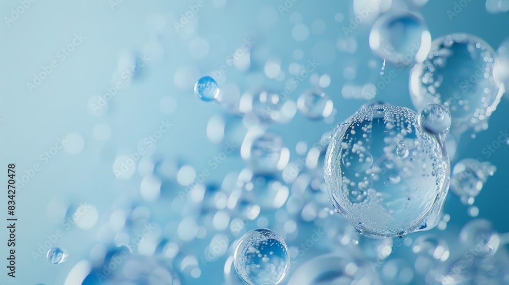 Drops of glycerin gracefully float in the water. Drops of glycerin gracefully float in the water.