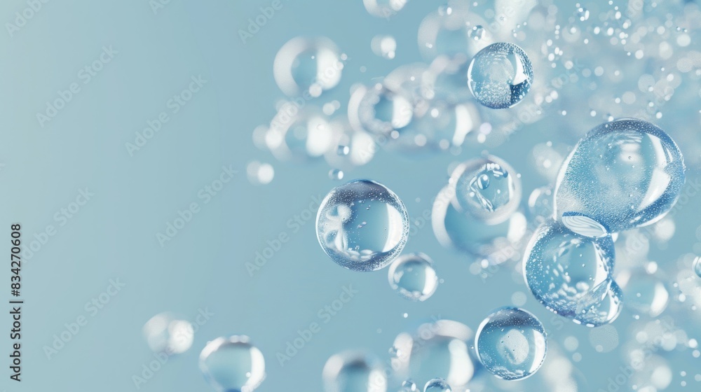 Drops of glycerin gracefully float in the water. Drops of glycerin gracefully float in the water.