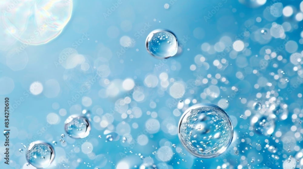 Drops of glycerin gracefully float in the water. Drops of glycerin gracefully float in the water.