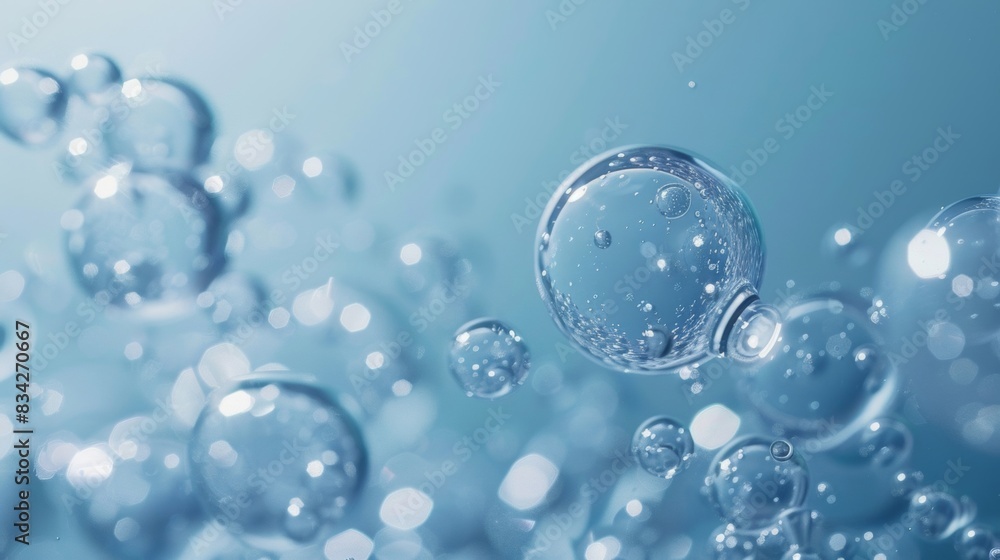 Drops of glycerin gracefully float in the water. Drops of glycerin gracefully float in the water.