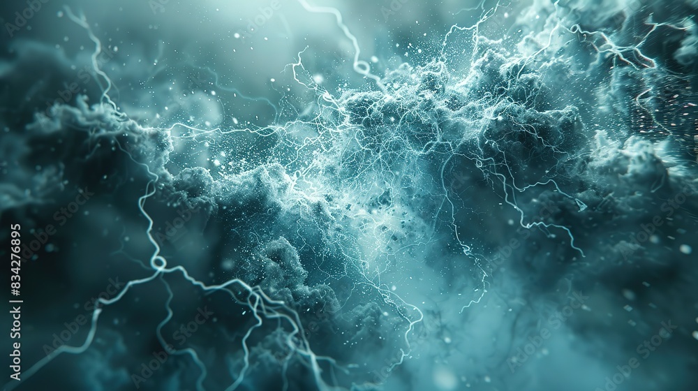 Fototapeta premium Spark Surge: Lightning Crack Effect