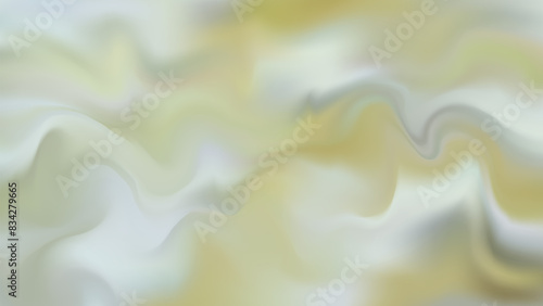 3d design with silk texture cloth background. Silk delicate milky color. Luxurious satin fabric. Product advertising design. Vector realistic illustration.