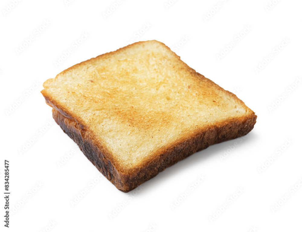 One piece of fresh toast bread isolated on white One piece of fresh toast bread isolated on white