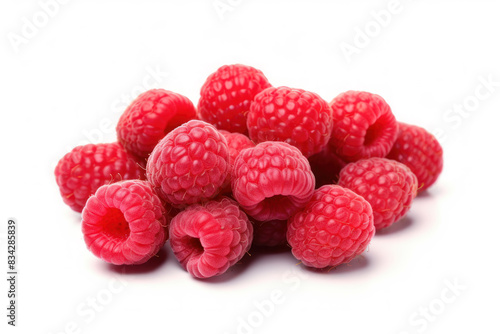 raspberry fruit isolated on white background