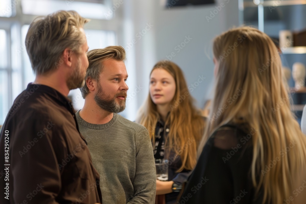 Group of business people discussing the charts and graphs showing the results of their successful teamwork Group of business people discussing the charts and graphs showing the results of their successful teamwork