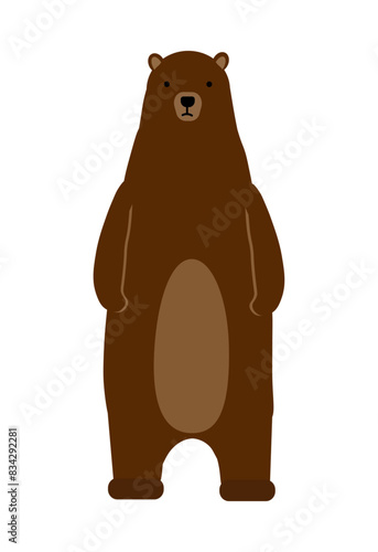 かわいい立つクマのイラスト