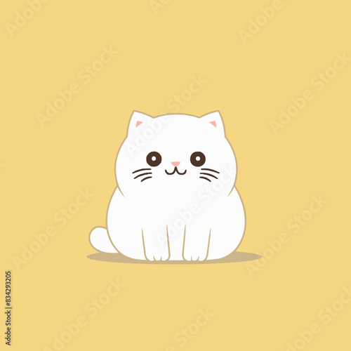Cat Vector Illustration   Feline, Pet, Animal, Kitty, Icon