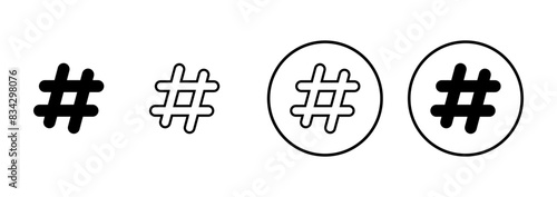 Hashtag icon vector isolated on white background. hashtag vector icon