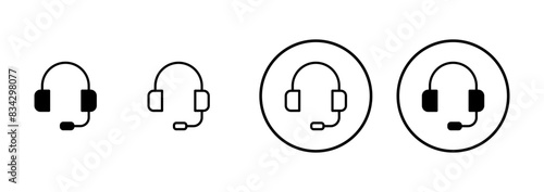 Headphone icon vector isolated on white background. Headphone vector icon. Call us