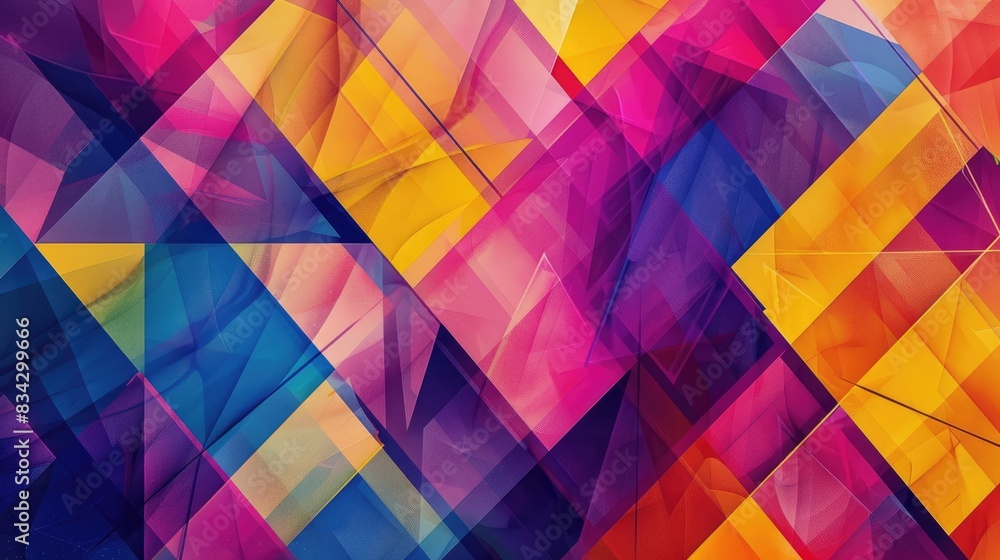 Abstract geometric pattern background in vivid colors