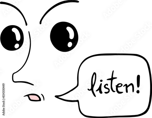 Funny face expression