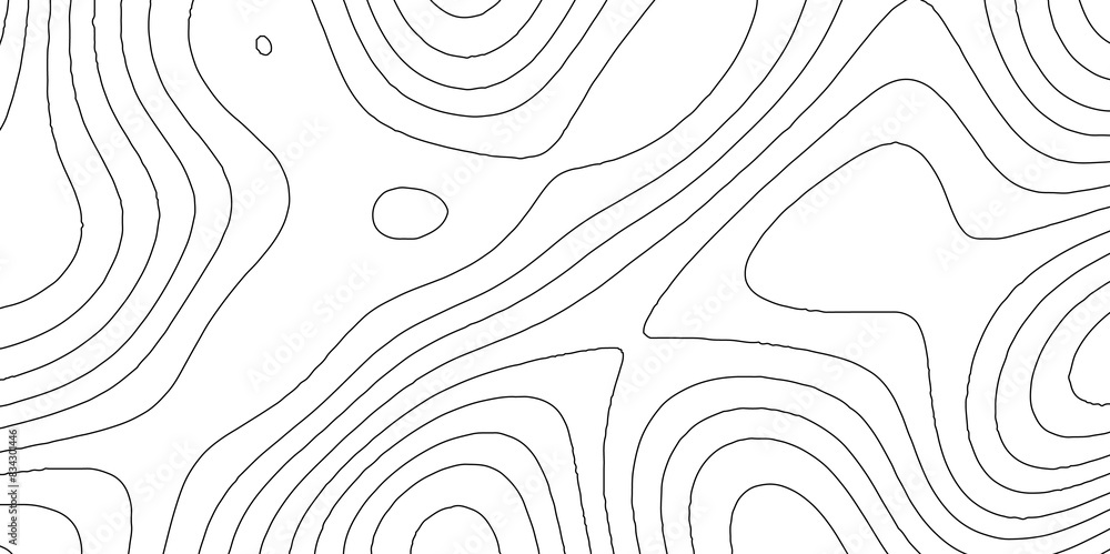 Abstract Contour Model Topographic background for design black linear wave paper curved ...
