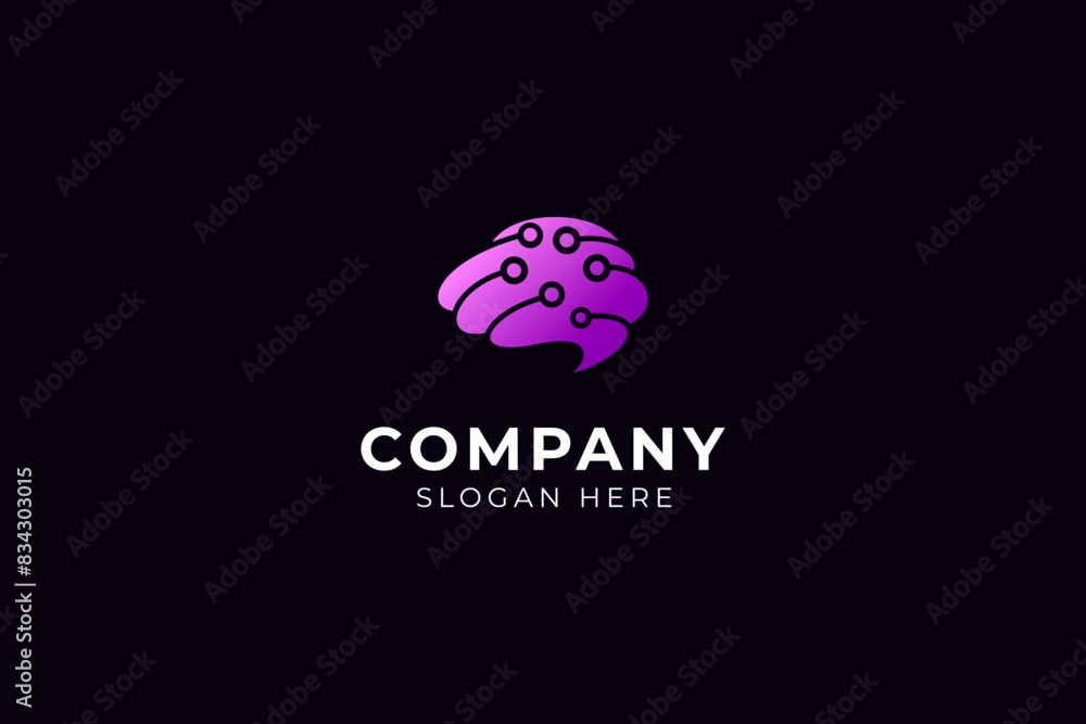 Futuristic Modern Human Brain Digital Structure for Future Intelligence Innovation Technology Knowledge logo design Futuristic Modern Human Brain Digital Structure for Future Intelligence Innovation Technology Knowledge logo design