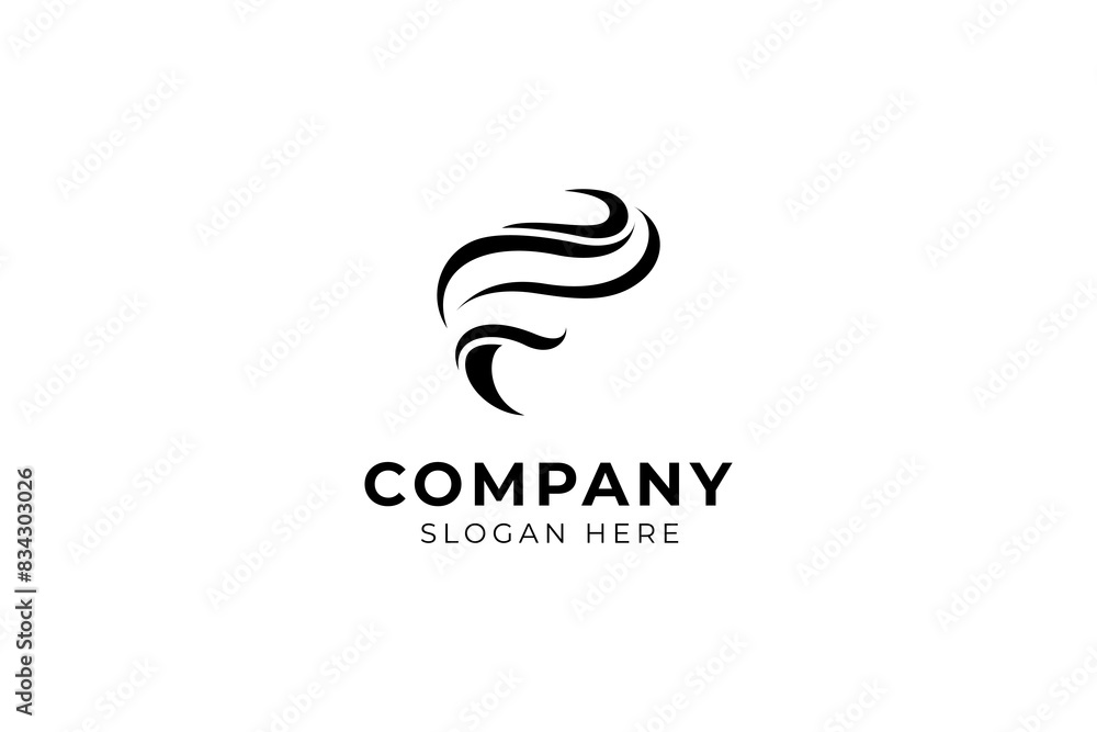 Human Brain with abstract F letter for Intelligence Mind Future logo design Human Brain with abstract F letter for Intelligence Mind Future logo design