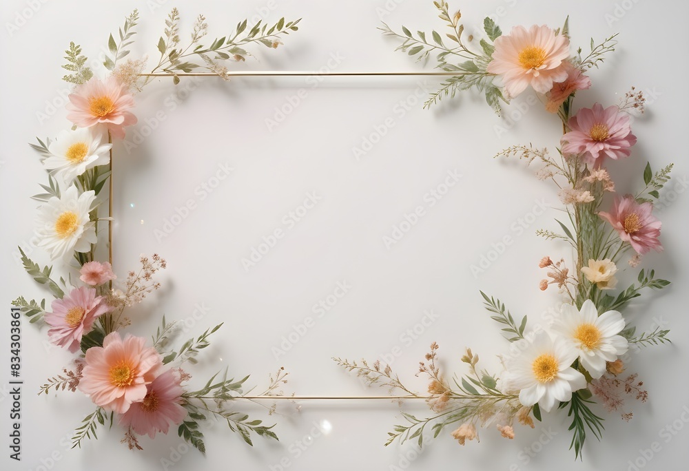 minimalist floral border with sparse minimalist floral border with sparse