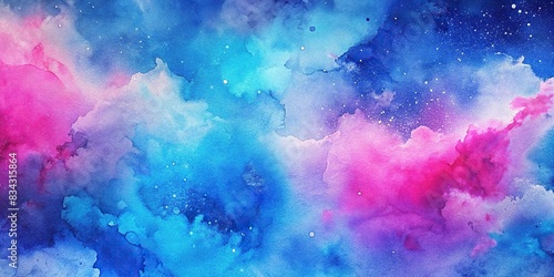 Colorful bright blue and pink watercolor abstract background , watercolor, abstract, background, wallpaper,, vibrant, vibrant colors, texture, artistic, painting, creative, colorful, bright photo