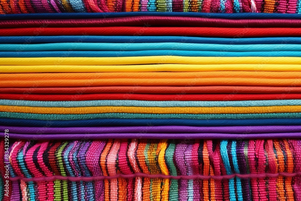 Vibrant Threads. Latin Tapestry. Colorful Woven Textile Background Vibrant Threads. Latin Tapestry. Colorful Woven Textile Background