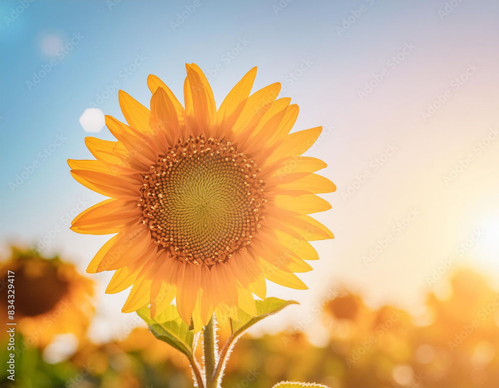 Obraz premium 沢山の向日葵が咲いている