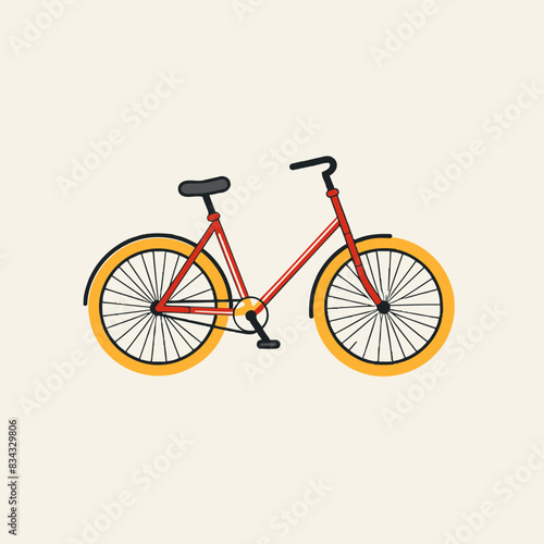 Bicycle Vector Illustration   Transport, Cycling, Icon