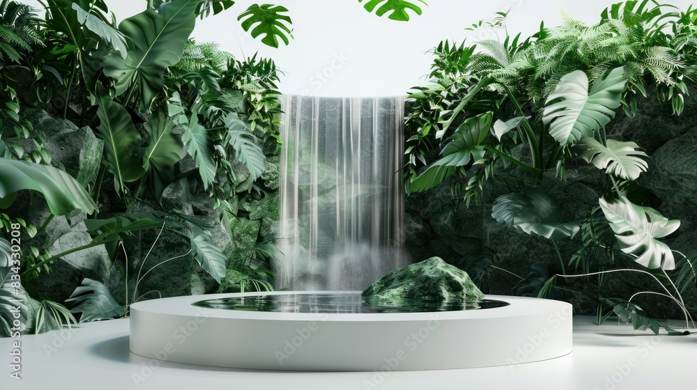 Abstract cosmetic products of BG modern and bright, small waterfall Abstract cosmetic products of BG modern and bright, small waterfall