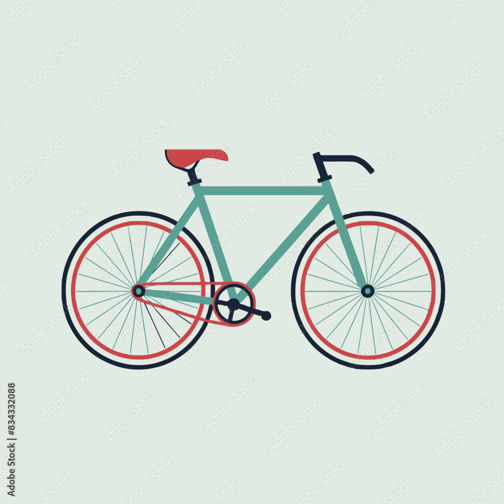 Fototapeta premium Bicycle Vector Illustration Transport, Cycling, Icon