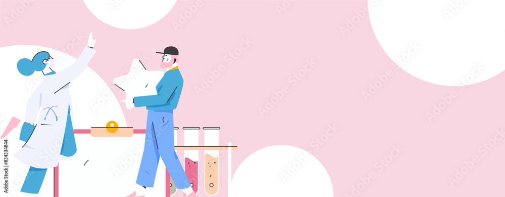 Medical characters fighting the epidemic flat vector concept operation hand drawn illustration
Medical characters fighting the epidemic flat vector concept operation hand drawn illustration
