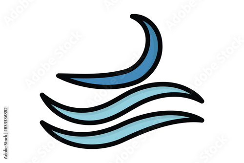 Wind icon. icon related to utilities. colored outline icon style. utilities elements vector illustration