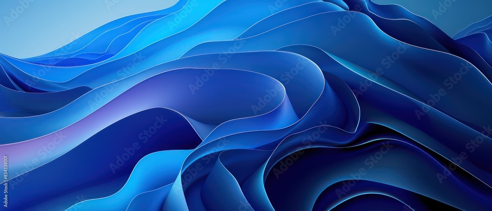 Obraz premium abstract blue wavy smoke wallpaper