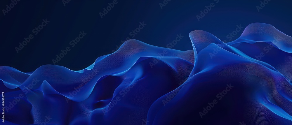 Obraz premium abstract blue wavy smoke wallpaper