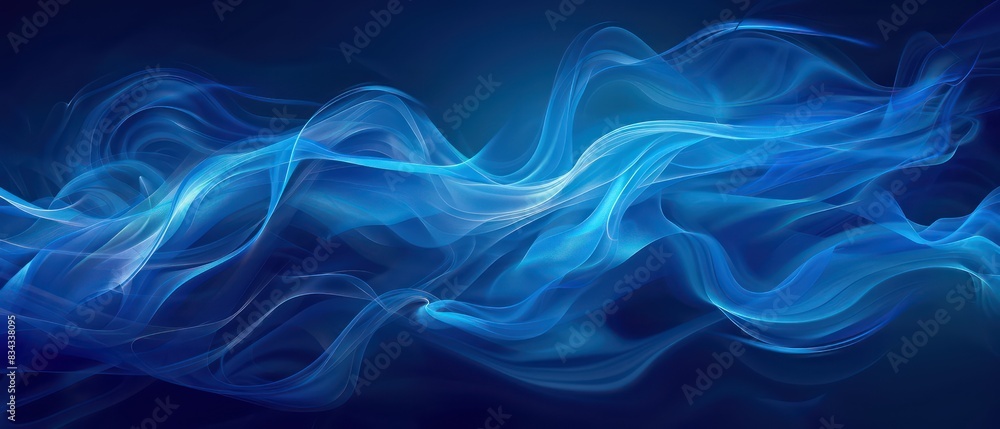 Fototapeta premium abstract blue wavy smoke wallpaper