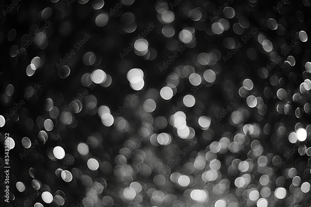 Fototapeta premium Silver Shimmer Multilayered Abstraction of Rain Sparkling with Crystals