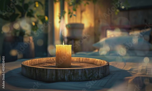 Wallpaper Mural Candle flame with bed background  Torontodigital.ca