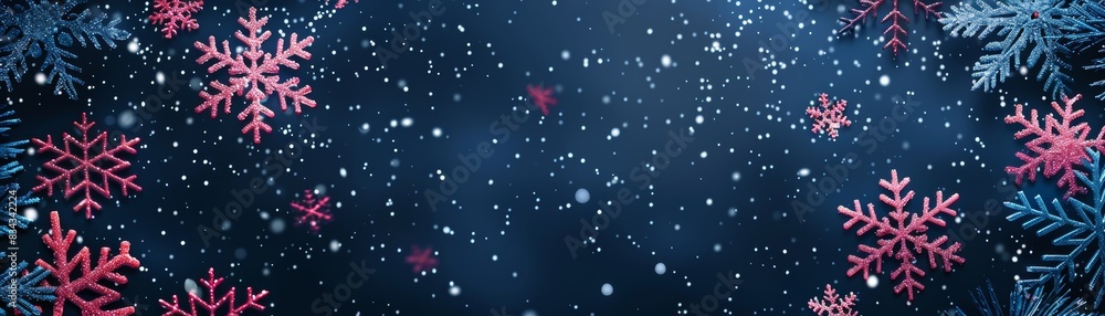 Abstract blue and pink snowflake background. Abstract blue and pink snowflake background.