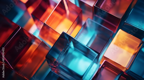 Abstract glass pieces background image 