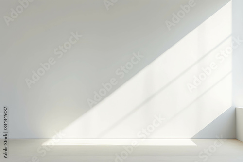 Minimalist Interior with Soft Shadows on a White Wall