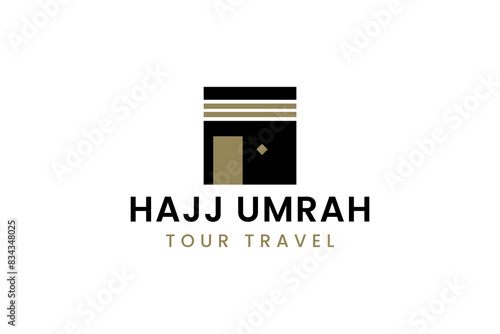 kaaba logo vector icon illustration