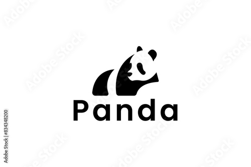 panda logo vector icon illustration