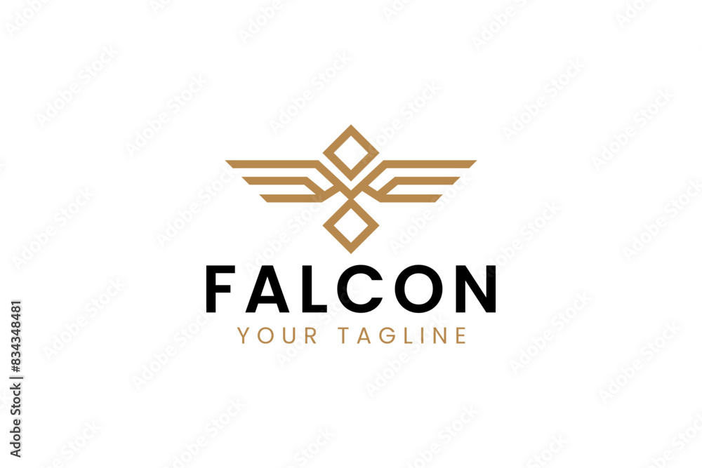 Obraz premium falcon logo vector icon illustration
