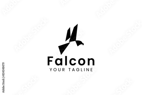 falcon logo vector icon illustration