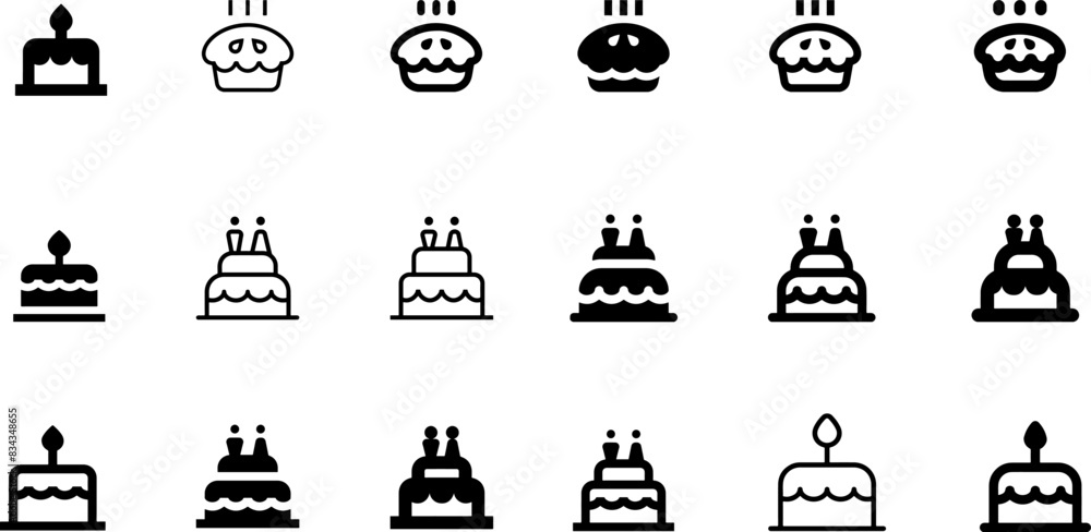 Birthday Cake Vector Icon Illustration.
Birthday Cake Vector Icon Illustration.