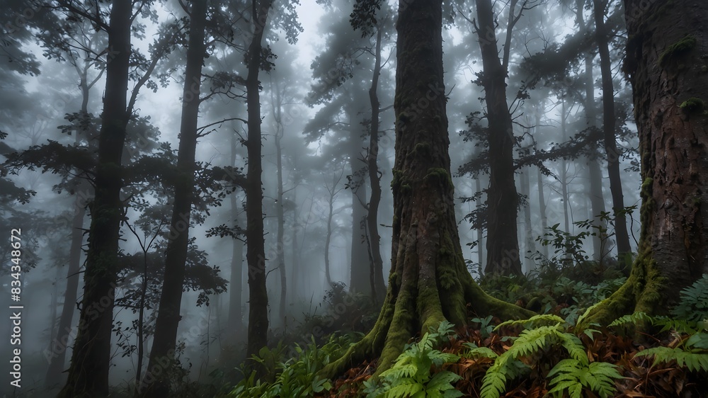 The mystical allure of an ancient forest shrouded in mist ai_generated The mystical allure of an ancient forest shrouded in mist ai_generated