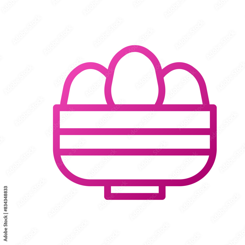 Bucket egg Element gradient pink easter illustration Bucket egg Element gradient pink easter illustration