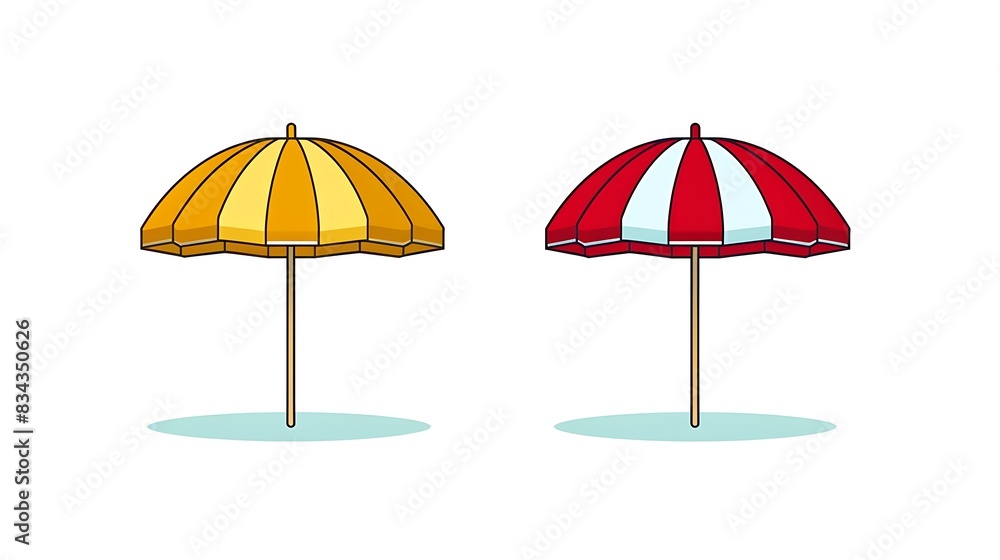 Beach umbrella line and solid icon, summer concept, parasol sign on white background, sun umbrella icon in outline style for mobile concept and web design Beach umbrella line and solid icon, summer concept, parasol sign on white background, sun umbrella icon in outline style for mobile concept and web design