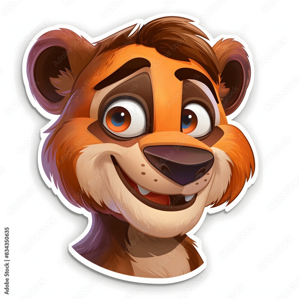 Naklejka premium 2. Create a dynamic sticker showcasing Ligula's mascot in a 3D icon format, perfect for adding your own caption.