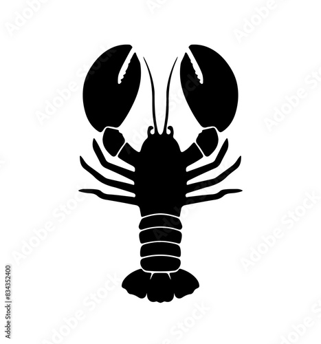 Lobster Silhouette Icon on White Background. Vector © designpixa