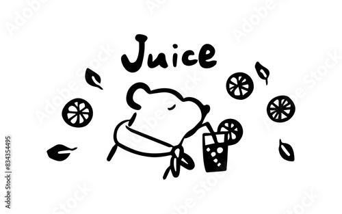 動物のドリンク挿絵（シロクマ・ジュース）
