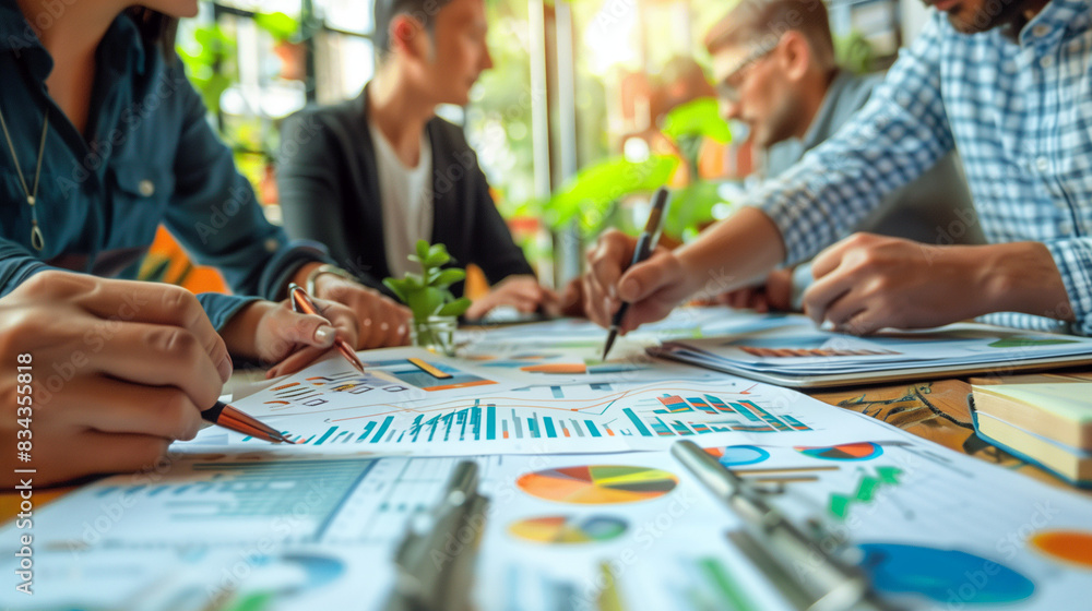 Business Consulting meeting working and brainstorming new business project finance investment concept Business Consulting meeting working and brainstorming new business project finance investment concept