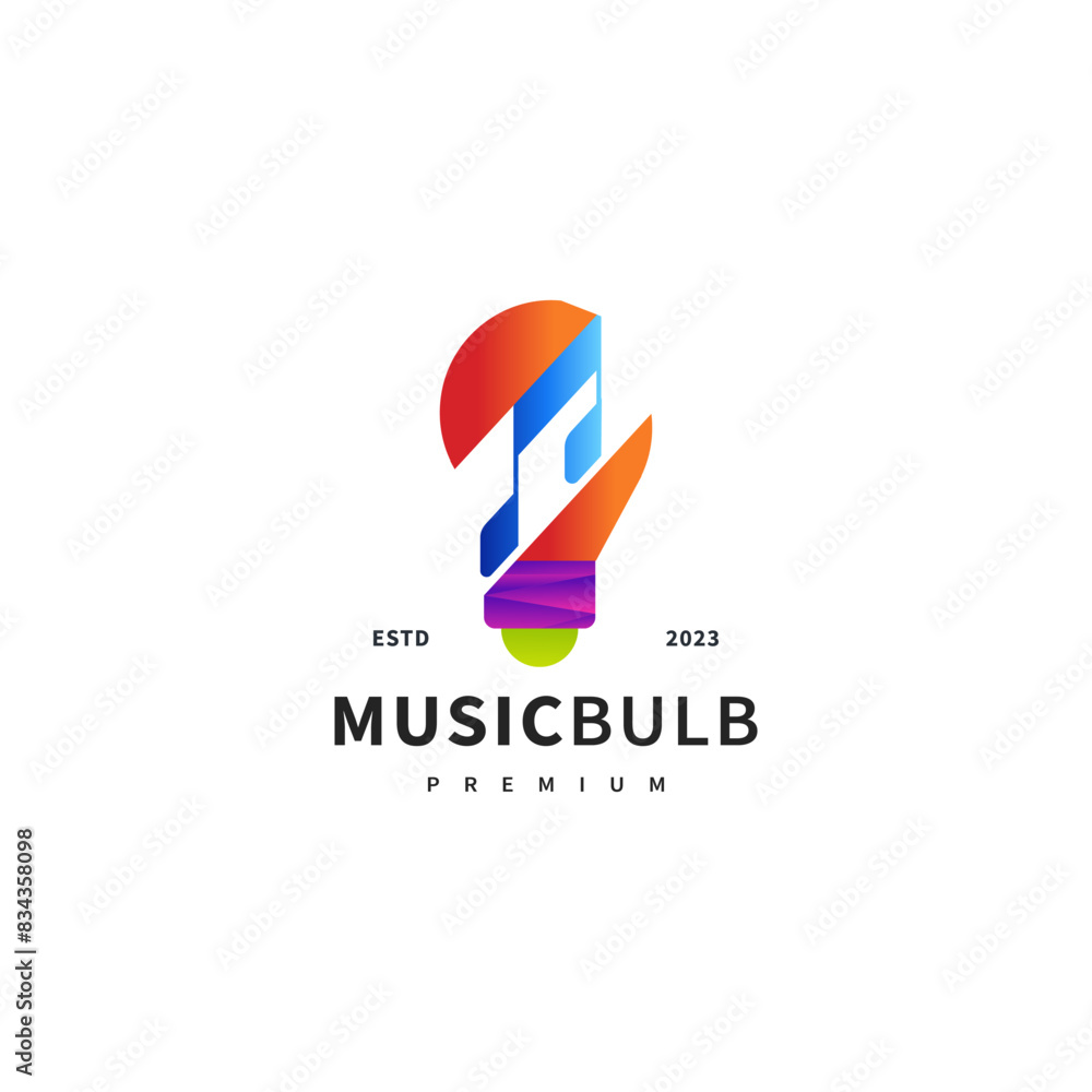 light bulb and music logo design illustration 2 light bulb and music logo design illustration 2