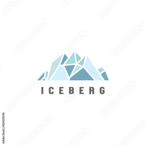 iceberg geometric logo design illustration 2